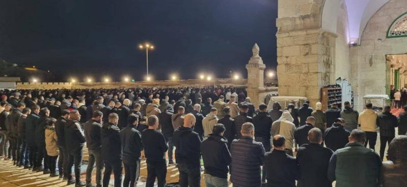 35,000 Worshippers at Al-Aqsa Mosque on the First Night of Ramadan