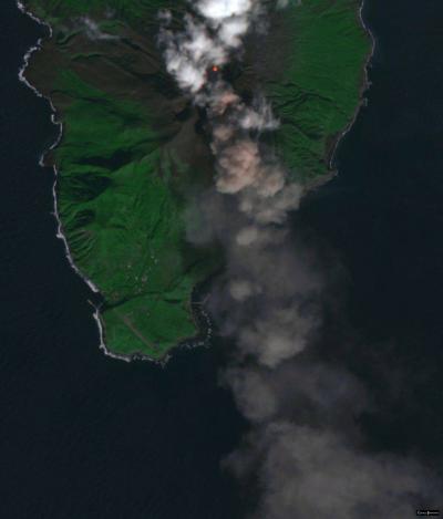Volcano Eruption on Suwanosejima Island