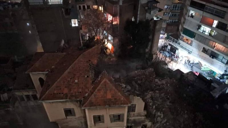 Collapse of Part of an Abandoned Palace Belonging to a Former Lebanese Prime Minister