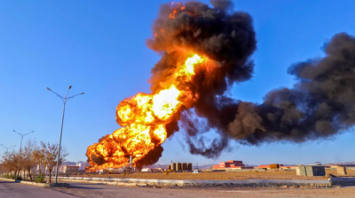 Fire at Oil Refinery in Isfahan, Iran