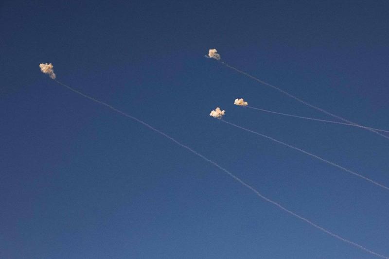 Title: Rocket Interception in the Sky Over Safed and Upper Galilee at the Lebanon Border (Video)