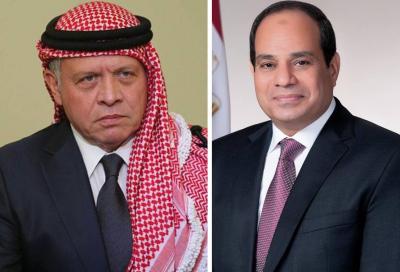 Jordanian King and Egyptian President Discuss Developments in Gaza