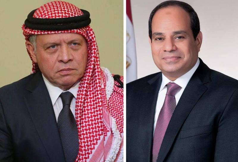 Jordanian King and Egyptian President Discuss Developments in Gaza