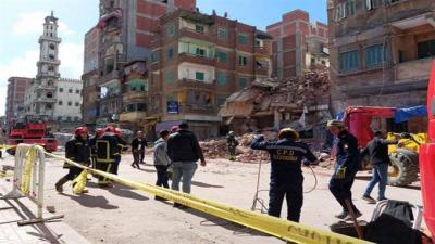 Casualties from the Collapse of a Residential Building in Alexandria (Video)