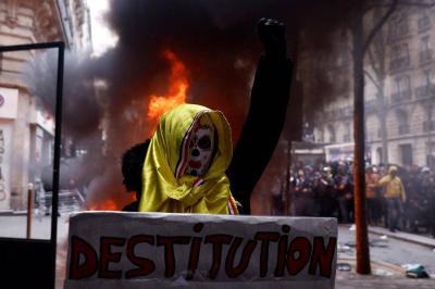 Protests and Clashes Across France Against Macron and Pension Law