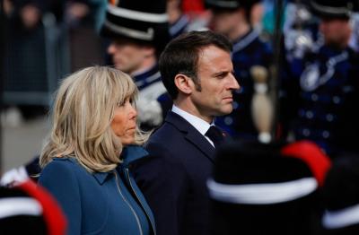 Protesters Interrupt Macron During His Speech