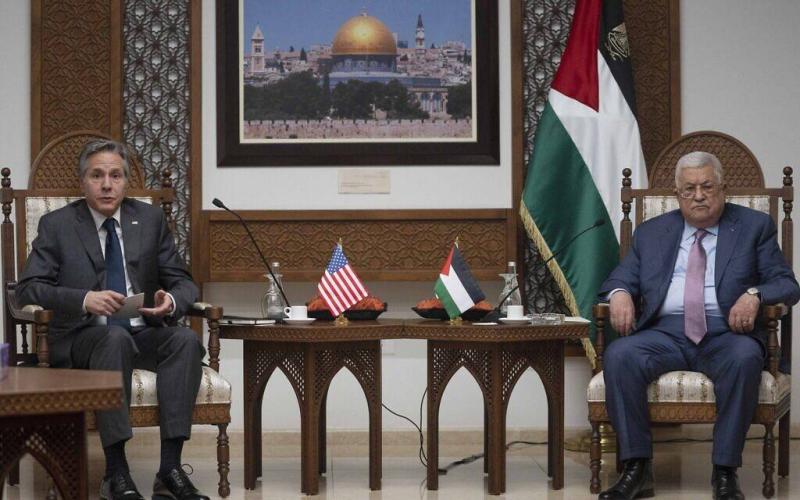 Meeting Between Blinken and the Palestinian President in the West Bank