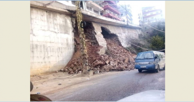 Collapse of Supporting Wall Threatens Isolation of Towns in the Qalamoun Mountains
