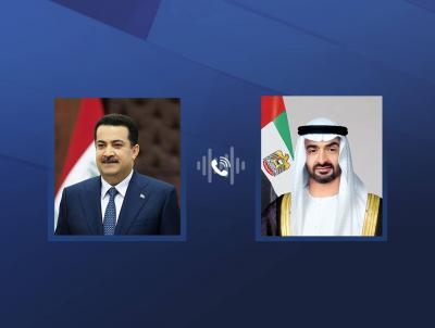 Bin Zayed Receives Phone Call from Al-Sudani