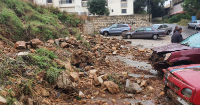 Landslides Due to Heavy Rain in Lebanon