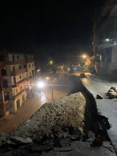 Title: Road Collapse Isolates 5 Villages in Northern Lebanon