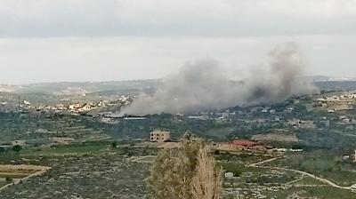 Israeli Airstrike on a House on the Outskirts of Mays al-Jabal