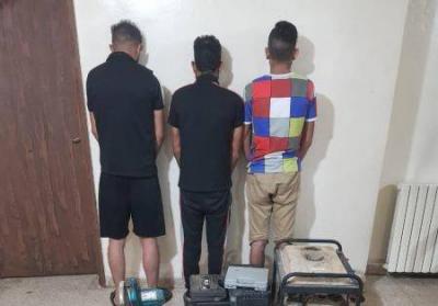 Arrest of Thieves for Stealing Industrial Tools and Generator in Al-Jiyeh