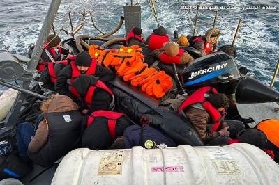 Rescue of a Boat with 54 People in Tripoli