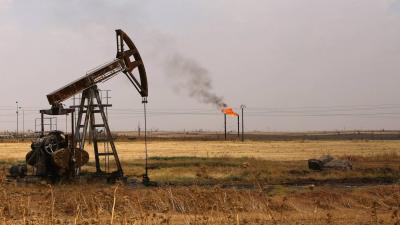 Title: Fire in Crude Oil Pipeline East of Al-Furqlus in Syria