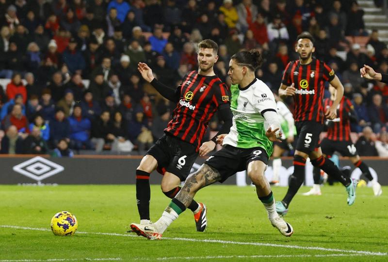 Liverpool Wins Against Bournemouth and Extends Lead to Five Points at the Top