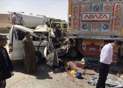 Horrific Traffic Accident on a Main Road in Cairo, Resulting in Dozens of Casualties