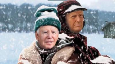 Haley Mocks "Angry Old Men" Trump and Biden with Photo