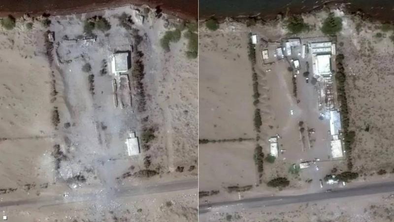 Aerial Photos of Damage at Houthi Sites Due to Airstrikes