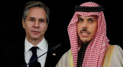 Bin Farhan Discusses Ceasefire in Gaza with Blinken