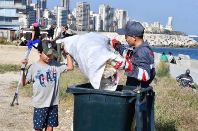 Title: "Clean Your Country" Campaign from Beirut's Waterfront