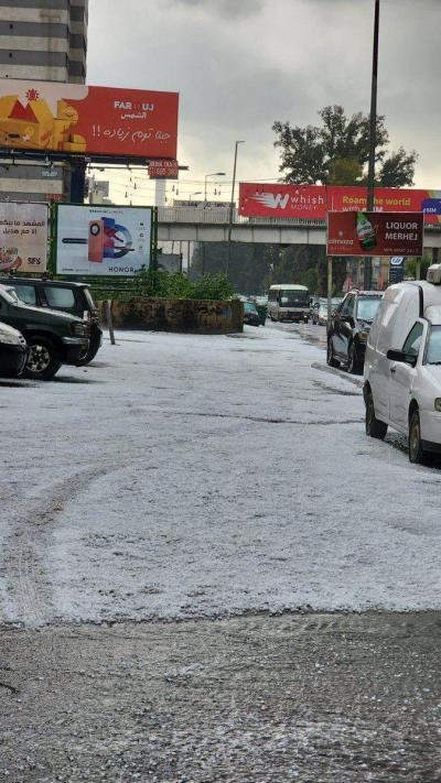 In Farewell to Winter: Hail Blankets the Streets of Lebanon in White (Video)