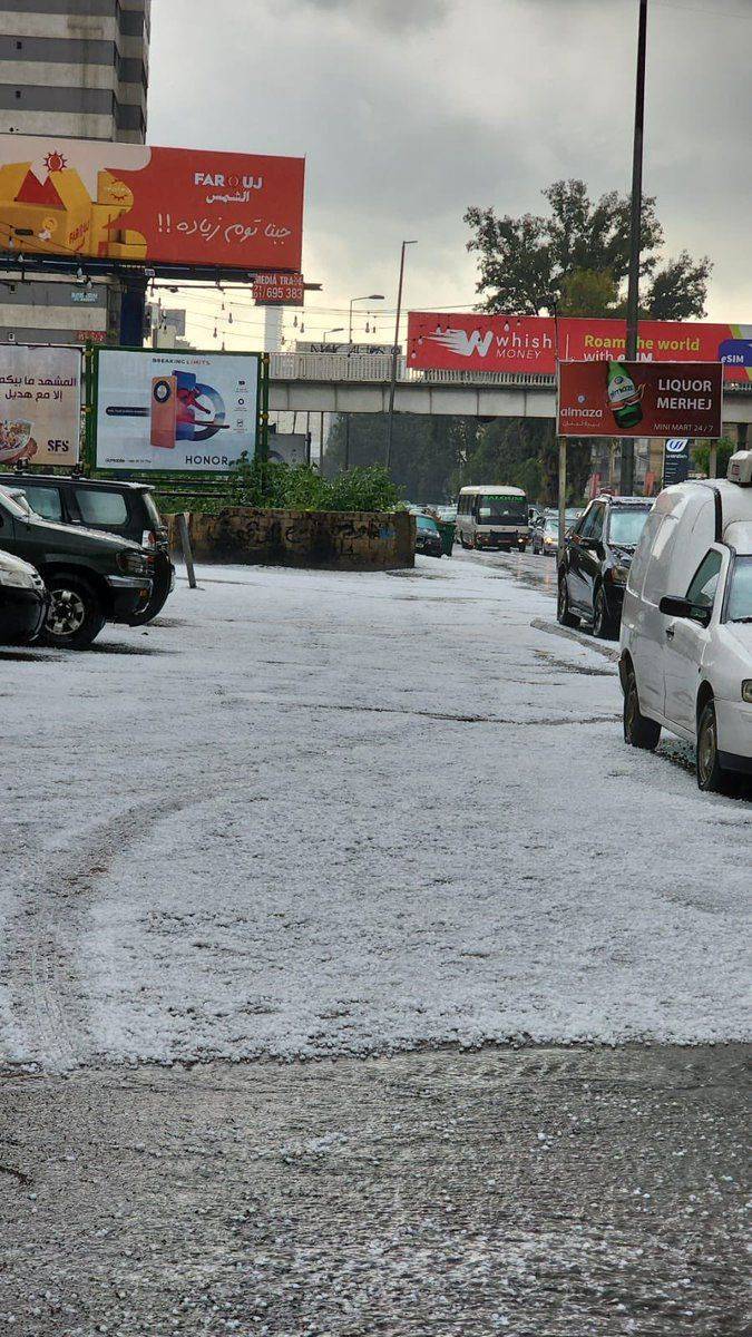 In Farewell to Winter: Hail Blankets the Streets of Lebanon in White (Video)