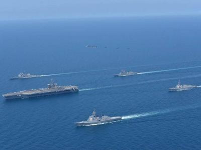 Naval Exercises of Four Nations in the South China Sea