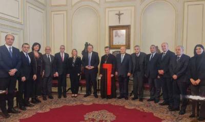 Title: The Patriarch Receives the "We Are All Beirut" Delegation... Shuqair: Our Goal is to Achieve True Partnership