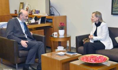 Jumblatt Meets Klaus and Emphasizes the Importance of UNRWA's Duties