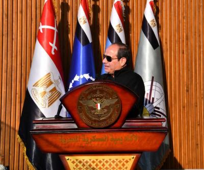 In Photos and Video - Sisi Inspects the Egyptian Military Academy