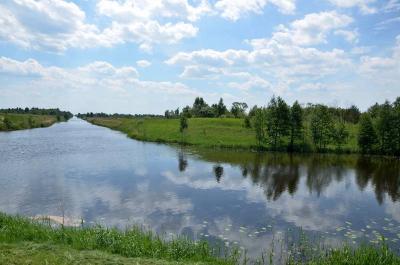 River in Tyumen Region of Russia Nears Record High Levels