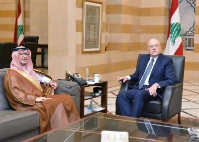 Mikati Receives Bukhari and the UNDP Resident Representative