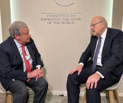 Mikati in Davos: Urging Pressure on Israel to Stop Aggressions in Southern Lebanon