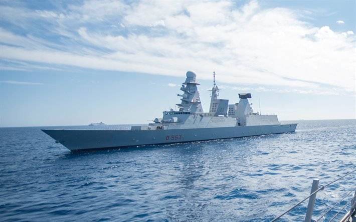 Italian Destroyer Shoots Down Drone in the Red Sea