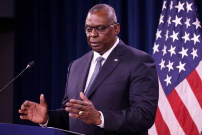 First Public Appearance of U.S. Defense Secretary Since Hospitalization