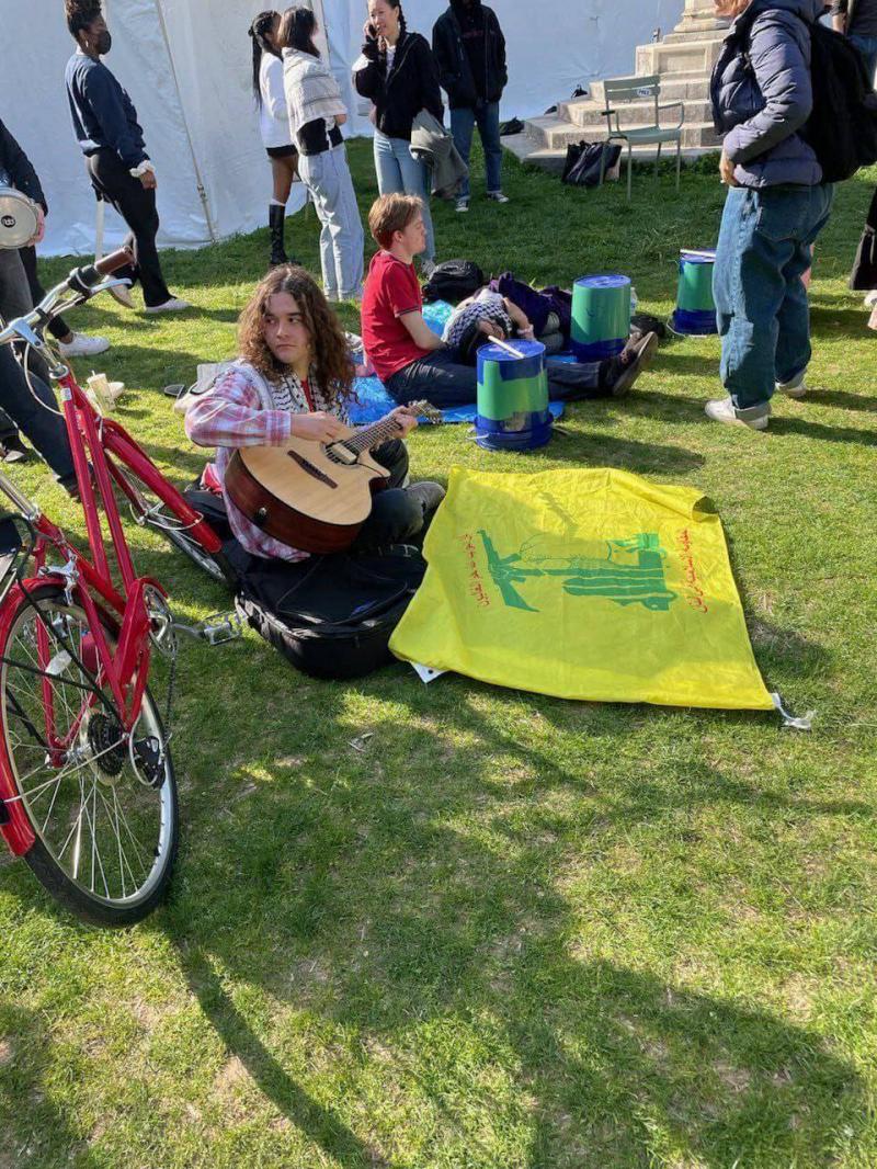 Title: Hezbollah Flags at Princeton University