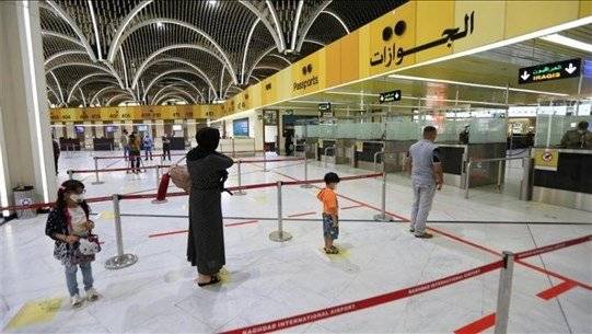 مطار بغداد يعلن استئناف الرحلات الجوية بعد توقفها صباح اليوم بسبب العاصفة الترابية