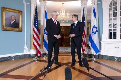 Gantz Challenges Netanyahu... Meeting Blinken in Washington