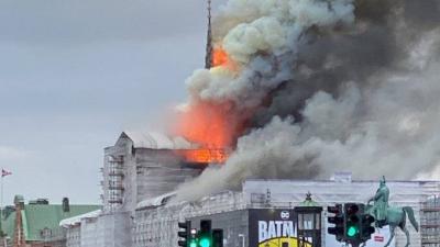 Fire Engulfs Historic Copenhagen Stock Exchange Building (Video)
