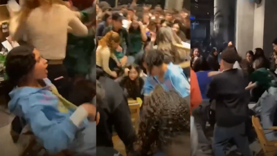 Title: Violent Clash Between Girls Inside "Starbucks" in Egypt