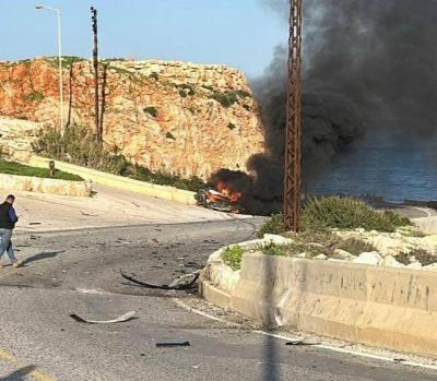 Israeli Drone Kills 3 Hezbollah Members in Vehicle Near Naqoura - Video