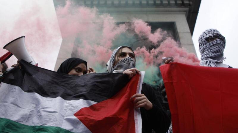 Pro-Palestinian Protesters Blockentrances of Military Factory in Britain