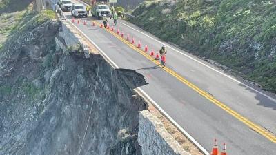 Storm Hits California: Highway Collapse and Evacuation of Hundreds
