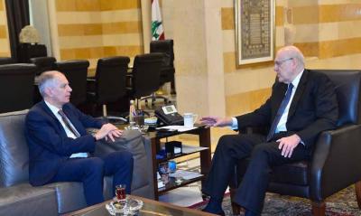 Title: Mikati Meets Magro and Asks Finance Minister to Halt Bonuses