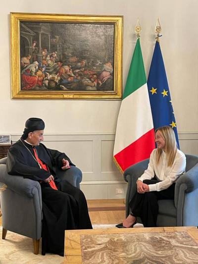 Meeting Between Patriarch Raï and Giorgia Meloni; Middle Eastern Bishops Condemn Hospital Bombing