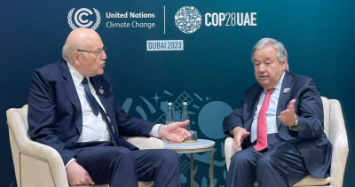 Mikati Discusses Israeli Aggression in Southern Lebanon with Guterres