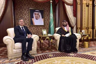 Blinken and Saudi Crown Prince Discuss Achieving Peace and Security in Gaza
