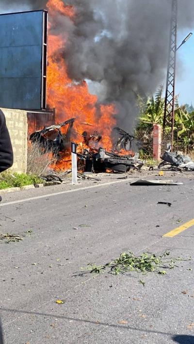 "Liaison Officer" between the Quds Force and Hezbollah Targeted in Bazouriyeh Airstrike - Video