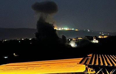 Series of Israeli Airstrikes Shakes Southern Lebanon in the Evening